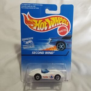 Vintage 1996 White Second Wind # 6 Hot Wheel Diecast 1:64 Scale Toy Car New